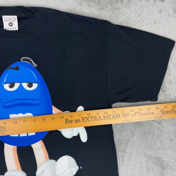 Vintage M&Ms Double Sided Tee Blue Character Graphic Streetwear Skater Grunge M - Picture 8 of 8